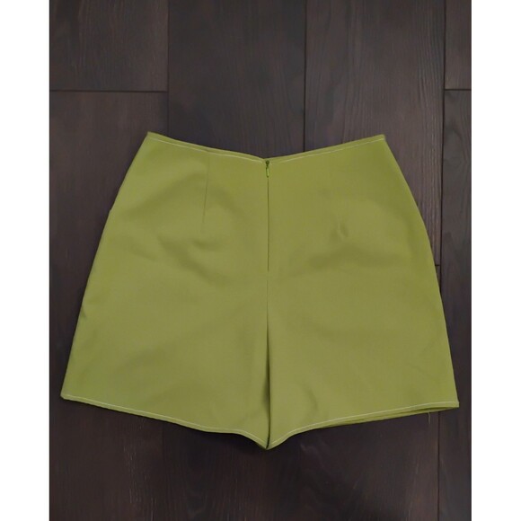 VINTAGE Express Green Wrap Skirt Skort Womens 9/10  Mini Pockets - Picture 2 of 3